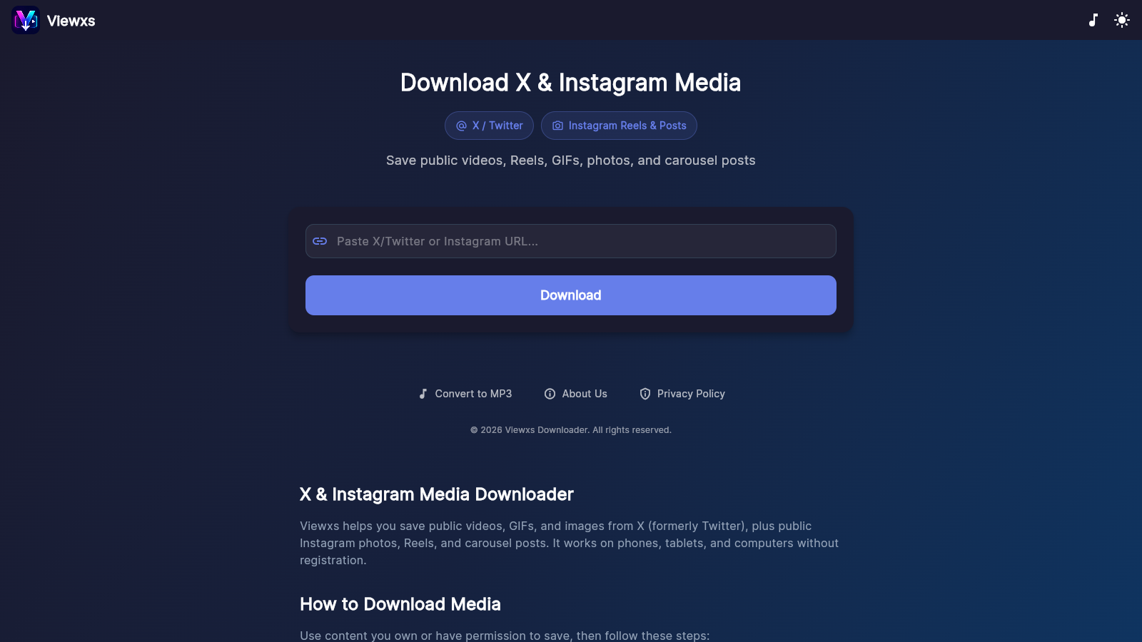 ViewXS public media utility
